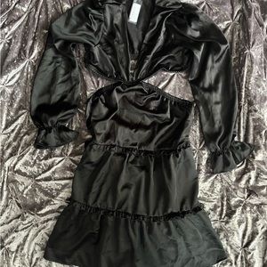 NWT Black Open Dress